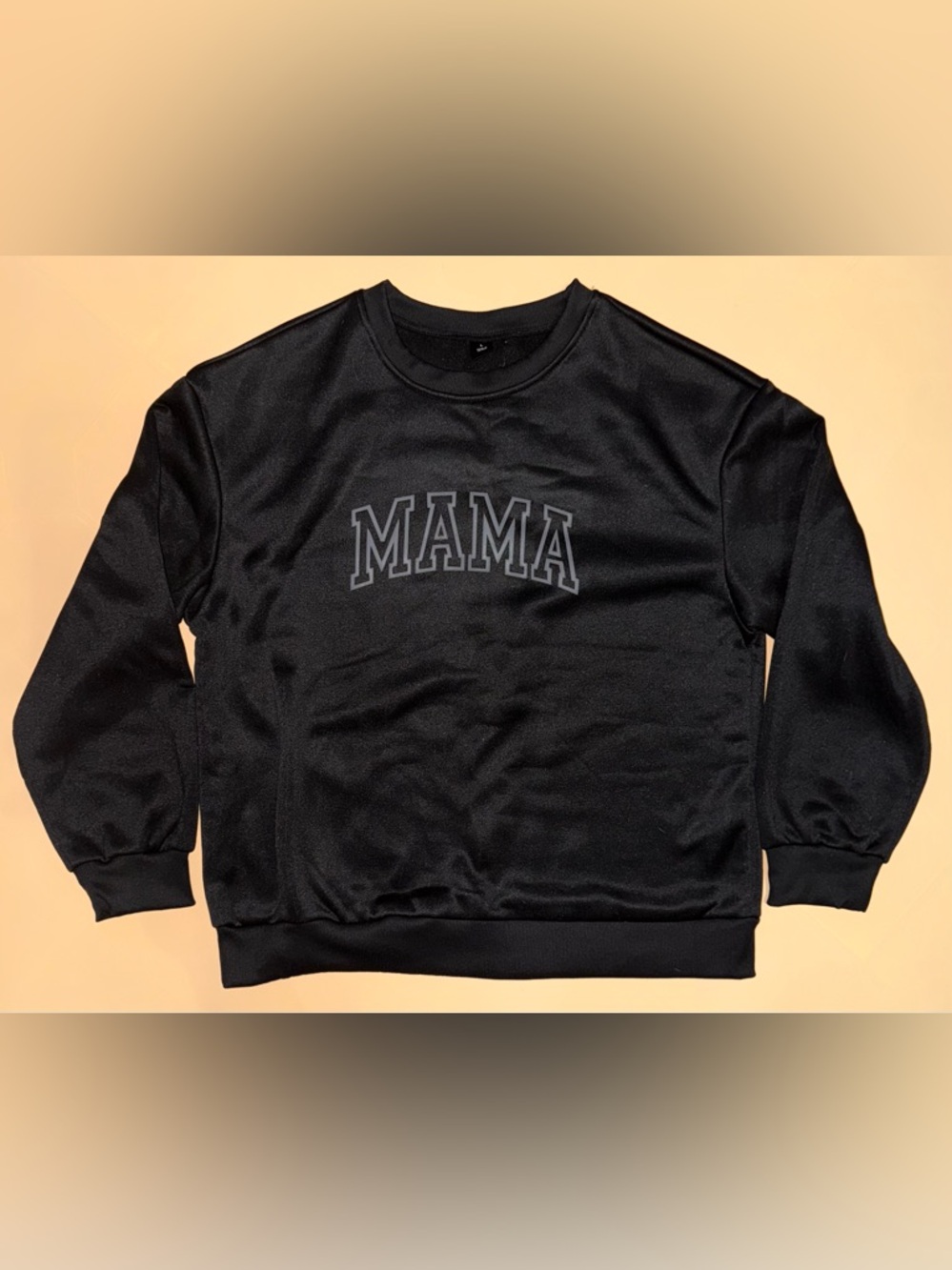 “MAMA” Mother’s Day Graphic Crewneck Sweatshirt Women’s Pullover Black